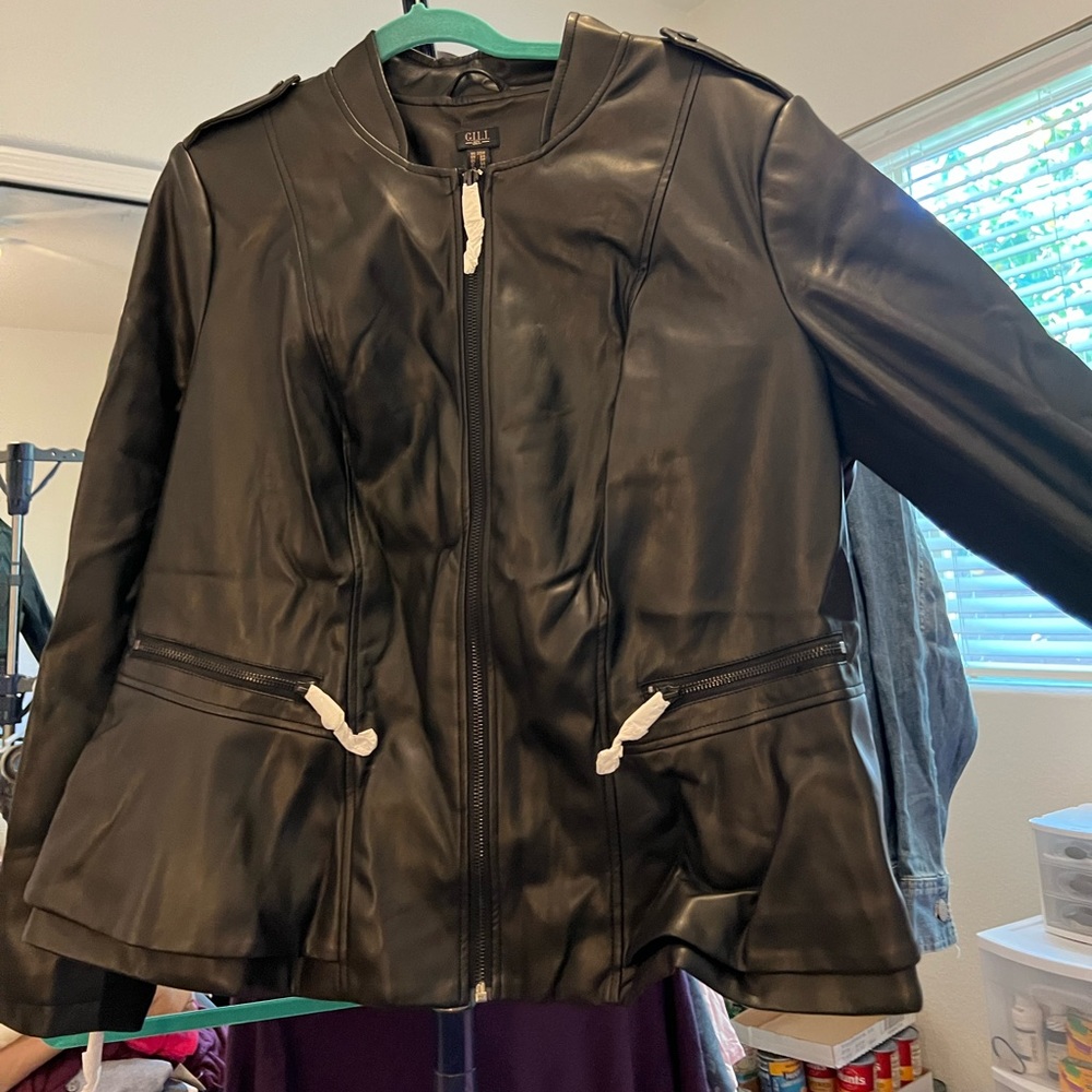 Womens Jacket Faux Leather